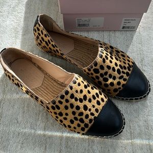 Leoffler Randall leopard flats, size 7.5